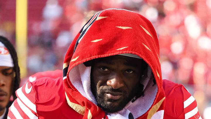 San Francisco 49ers wide receiver Brandon Aiyuk leaves the field