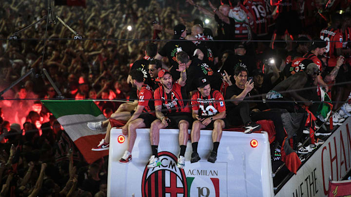 La festa scudetto del Milan La festa scudetto del Milan
