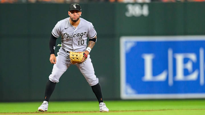 Aug 29, 2023; Baltimore, Maryland, USA; Chicago White Sox third baseman Yoan Moncada (10) during the sixth inning against the Baltimore Orioles at Oriole Park at Camden Yards. Mandatory Credit: Reggie Hildred-Imagn Images Aug 29, 2023; Baltimore, Maryland, USA; Chicago White Sox third baseman Yoan Moncada (10) during the sixth inning against the Baltimore Orioles at Oriole Park at Camden Yards. Mandatory Credit: Reggie Hildred-Imagn Images