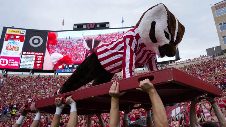 Wisconsin Badgers mascot Bucky Badger. 