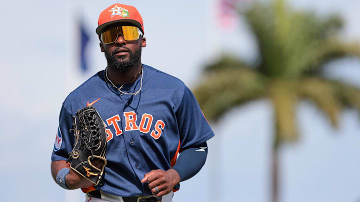 Houston Astros left fielder Taylor Trammell.