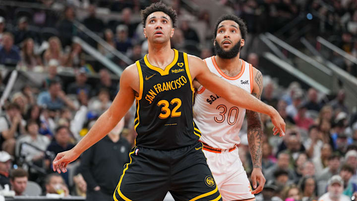 Mar 31, 2024; San Antonio, Texas, USA;  Golden State Warriors forward Trayce Jackson-Davis (32).