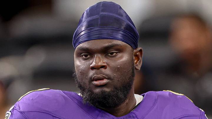 Baltimore Ravens defensive tackle CJ Okoye