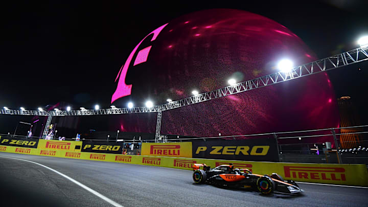 Nov 16, 2023; Las Vegas, Nevada, USA; McLaren F1 Team driver Oscar Piastri of Australia (81) during free practice at Las Vegas Strip Circuit. Mandatory Credit: Gary A. Vasquez-Imagn Images Nov 16, 2023; Las Vegas, Nevada, USA; McLaren F1 Team driver Oscar Piastri of Australia (81) during free practice at Las Vegas Strip Circuit. Mandatory Credit: Gary A. Vasquez-Imagn Images