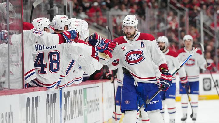 Montréal Canadiens right wing Josh Anderson (17) celebrates after scoring a goal during the third period against the Carolina Hurricanes in game two of the Eastern Conferene Final of the 2026 Stanley Cup Playoffs at Lenovo Center. Mandatory Credit: James Guillory-Imagn Images Montréal Canadiens right wing Josh Anderson (17) celebrates after scoring a goal during the third period against the Carolina Hurricanes in game two of the Eastern Conferene Final of the 2026 Stanley Cup Playoffs at Lenovo Center. Mandatory Credit: James Guillory-Imagn Images