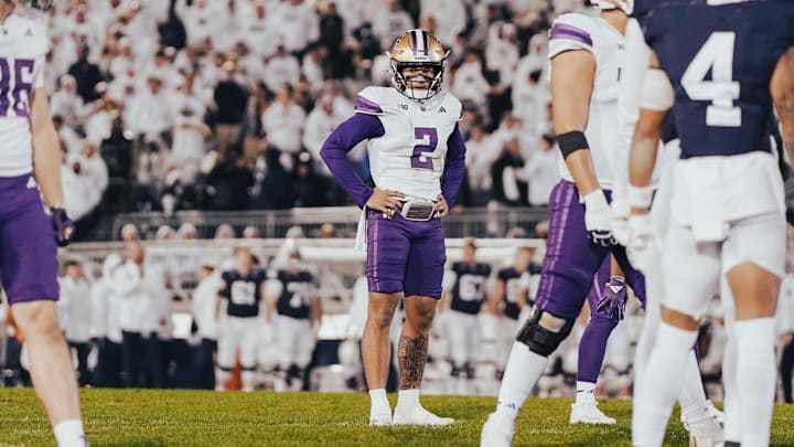 Freshman quarterback Demond Williams Jr. waits for his teammates to line up at Penn State.