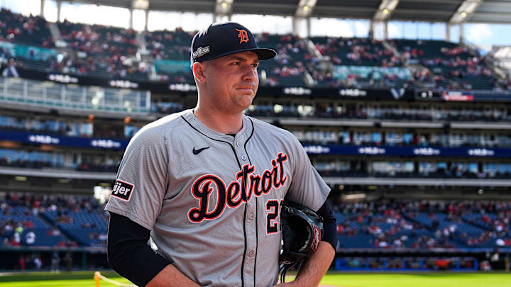 Detroit Tigers pitcher Tarik Skubal walks out of the dugout for warm up before Game 2 of ALDS in Cleveland, Ohio on Monday, Oct. 7, 2024. Skubal was named the 2024 Cy Young Award winner for his dominance at the plate.