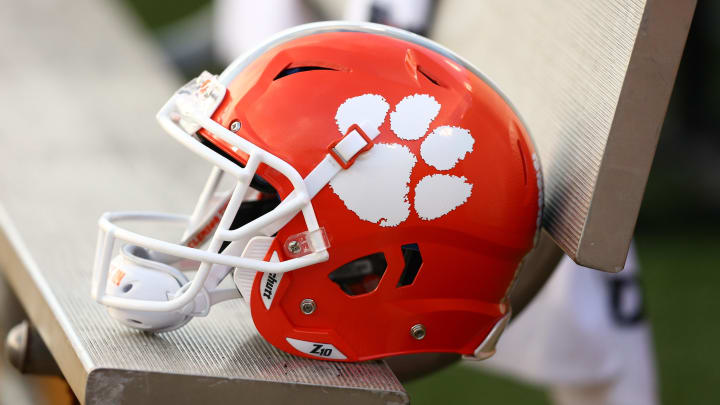 Oct 6, 2018; Winston-Salem, NC, USA; A Clemson Tigers helmet sits on the bench during the game against the Wake Forest Demon Deacons at BB&T Field. Oct 6, 2018; Winston-Salem, NC, USA; A Clemson Tigers helmet sits on the bench during the game against the Wake Forest Demon Deacons at BB&T Field.