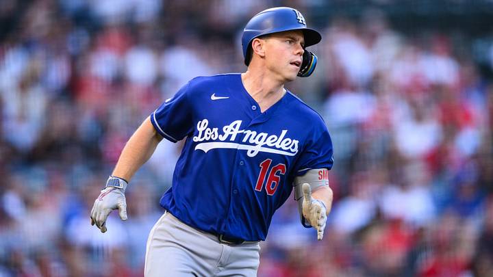 May 15, 2026; Anaheim, California, USA; Los Angeles Dodgers catcher Will Smith (16) runs during the first inning against the Los Angeles Angels at Angel Stadium. Mandatory Credit: William Liang-Imagn Images May 15, 2026; Anaheim, California, USA; Los Angeles Dodgers catcher Will Smith (16) runs during the first inning against the Los Angeles Angels at Angel Stadium. Mandatory Credit: William Liang-Imagn Images