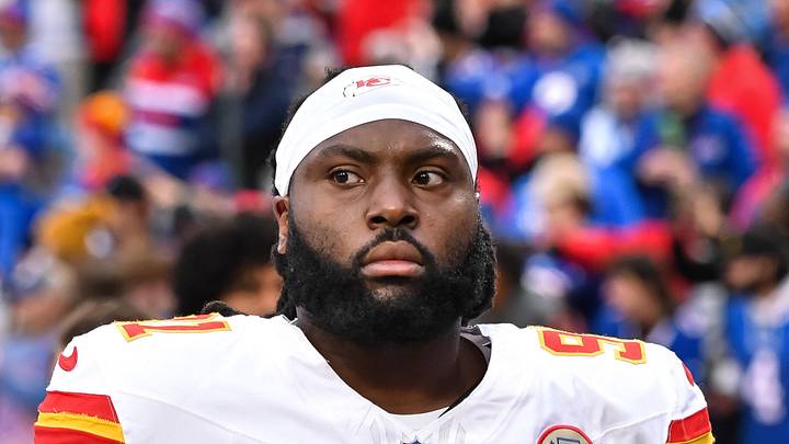 Kansas City Chiefs defensive tackle Derrick Nnadi eaves the field before a game