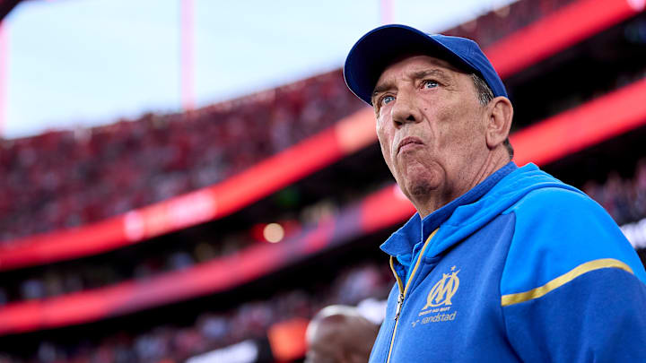 Jean-Louis Gasset lors du quart de finale aller de Ligue Europa, face au SL Benfica