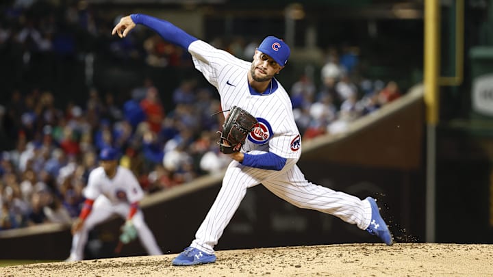 Aug 23, 2022; Chicago, Illinois, USA; Chicago Cubs relief pitcher Nicholas Padilla (58) delivers against the St. Louis Cardinals during the fourth inning of the second game of the doubleheader at Wrigley Field. Aug 23, 2022; Chicago, Illinois, USA; Chicago Cubs relief pitcher Nicholas Padilla (58) delivers against the St. Louis Cardinals during the fourth inning of the second game of the doubleheader at Wrigley Field.