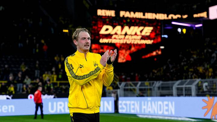 Julian Brandt bei seinem letzten Heimspiel in Dortmund Julian Brandt bei seinem letzten Heimspiel in Dortmund