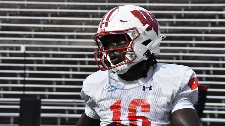 Wisconsin WR Malachi Coleman. Wisconsin WR Malachi Coleman.