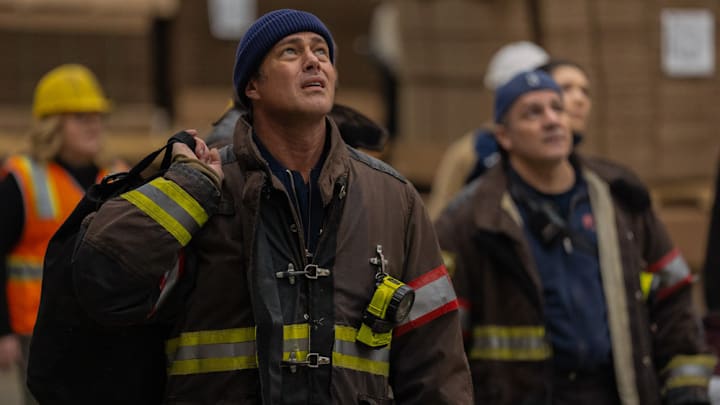 CHICAGO FIRE -- "In The Rubble" Episode 13016 -- Pictured: (l-r) Taylor Kinney as Kelly Severide -- (Photo by: Peter Gordon/NBC)