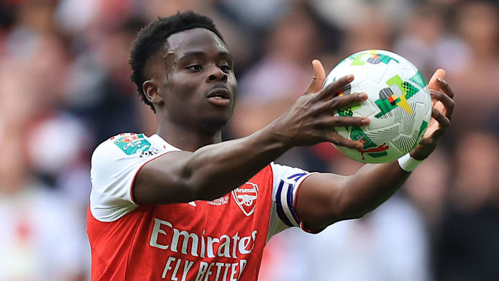 Bukayo Saka has missed the previous five games.