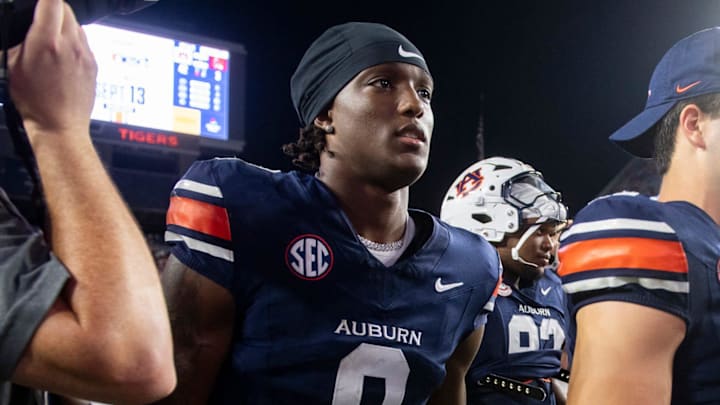 Auburn Tigers wide receiver Cam Coleman at Jordan-Hare Stadium Auburn Tigers wide receiver Cam Coleman at Jordan-Hare Stadium
