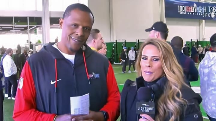 Coach Chennis Berry and Bonnie-Jill Laflin
