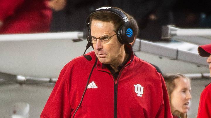 Indiana Head Coach Curt Cignetti watches during the College Football Playoff National Championship college football game at Hard Rock Stadium in Miami Gardens on Monday, Jan. 19, 2026.