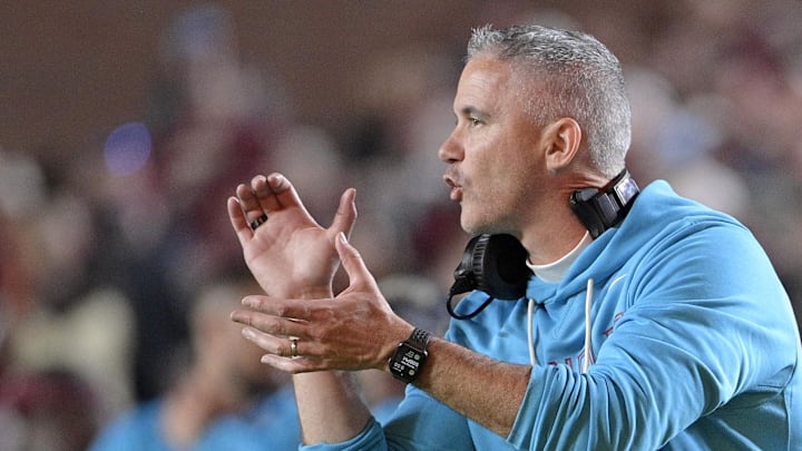 Tallahassee, Florida, USA; Florida State Seminoles head coach Mike Norvell during the fourth quarter against the Wake Forest Demon Deacons at Doak S. Campbell Stadium. 