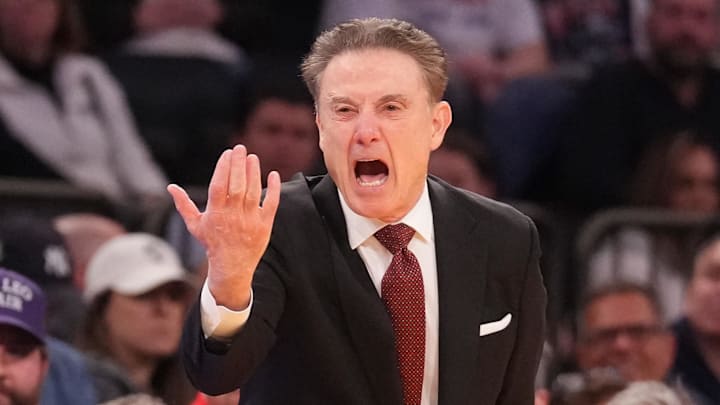 Mar 13, 2026; New York, NY, USA;  St. John's Red Storm head coach Rick Pitino against the Seton Hall Pirates during the second half at Madison Square Garden. Mandatory Credit: Robert Deutsch-Imagn Images