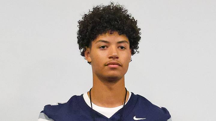 St. John's Prep QB Chris Vargas, an Ohio State commit, poses for a photo at Recruiting Board media day in Needham on Friday, August 14, 2026. St. John's Prep QB Chris Vargas, an Ohio State commit, poses for a photo at Recruiting Board media day in Needham on Friday, August 14, 2026.