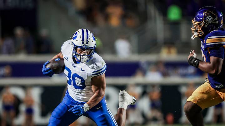 BYU RB Sione Moa against East Carolina