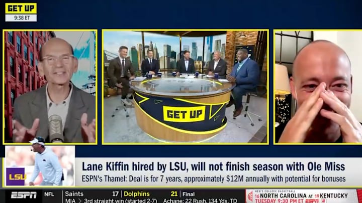 Paul Finebaum cracked everyone up by talking about Jimmy Sexton on ‘Get Up.'