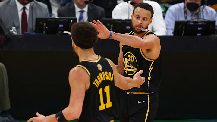 Klay Thompson and Stephen Curry.