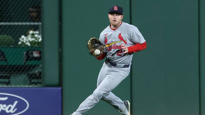 St. Louis Cardinals center fielder Nathan Church. St. Louis Cardinals center fielder Nathan Church.