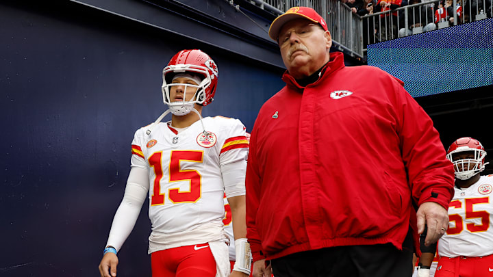 Andy Reid, entrenador de los Kansas City Chiefs y Patrick Mahomes, una de las estrellas del equipo