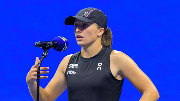 Iga Swiatek discussed the 'Battle of the Sexes' match during a press conference.