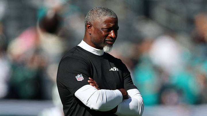 Oct 25, 2026; East Rutherford, New Jersey, USA;  New York Jets head coach Aaron Glenn  Mandatory Credit: Vincent Carchietta-Imagn Images