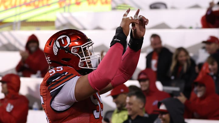 Utah Utes offensive lineman Spencer Fano (55) is a finalist for the Outland Trophy, awarded annually to the nation's best college interior lineman on offense or defense. Utah Utes offensive lineman Spencer Fano (55) is a finalist for the Outland Trophy, awarded annually to the nation's best college interior lineman on offense or defense.