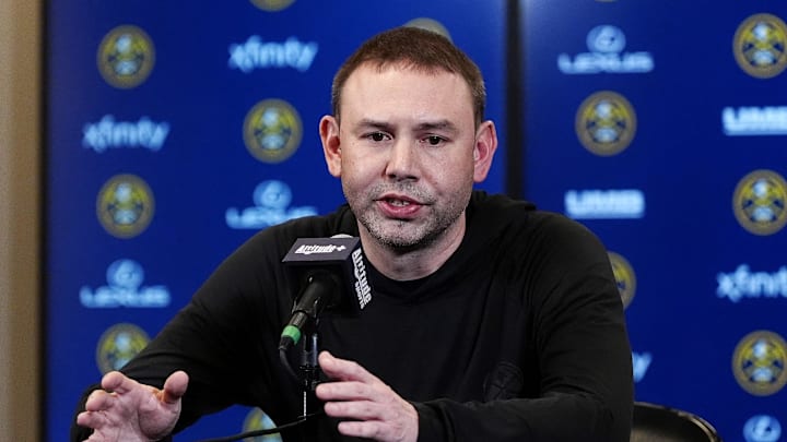 Dec 15, 2025; Denver, Colorado, USA; Denver Nuggets head coach David Adelman before the game against the Houston Rockets at Ball Arena. Dec 15, 2025; Denver, Colorado, USA; Denver Nuggets head coach David Adelman before the game against the Houston Rockets at Ball Arena.