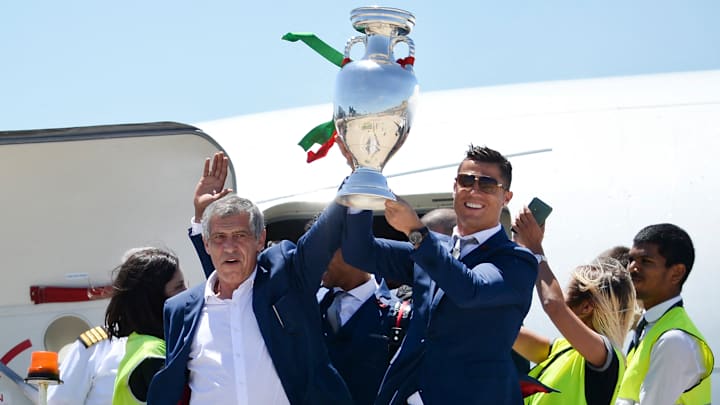 Cristiano Ronaldo, cuando ganó la Eurocopa 2016 con la selección de Portugal 