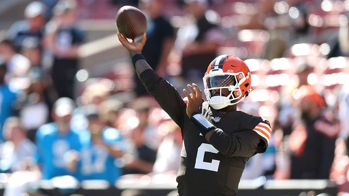 Sep 27, 2026; Cleveland, Ohio, USA; Cleveland Browns quarterback Shedeur Sanders (2) warms up prior to the game against the Carolina Panthers at Huntington Bank Field. Mandatory Credit: Scott Galvin-Imagn Images Sep 27, 2026; Cleveland, Ohio, USA; Cleveland Browns quarterback Shedeur Sanders (2) warms up prior to the game against the Carolina Panthers at Huntington Bank Field. Mandatory Credit: Scott Galvin-Imagn Images