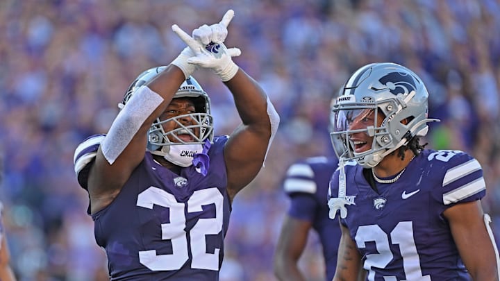 K-State's Desmond Purnell celebrates as his team dominates UT Martin.
