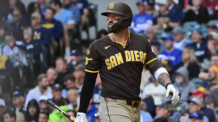 San Diego Padres right fielder Nick Castellanos. San Diego Padres right fielder Nick Castellanos.
