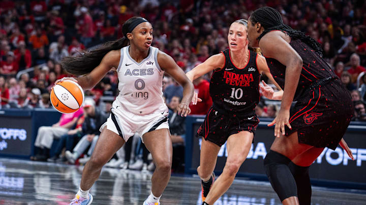 Las Vegas Aces guard Jackie Young is a great prop target in Game 4. 