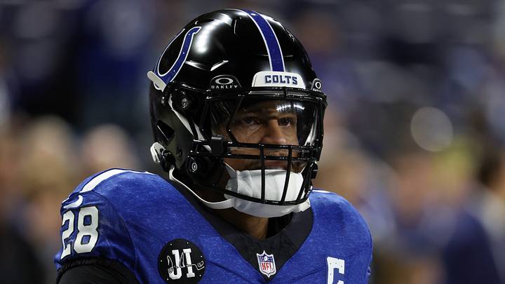 Indianapolis Colts running back Jonathan Taylor (28) looks on