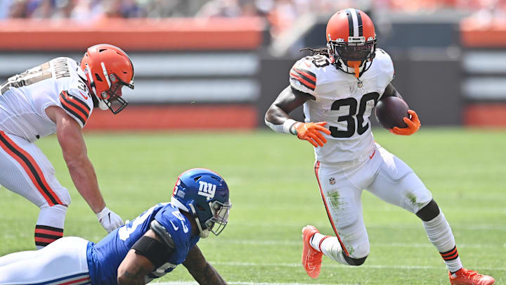 D'Ernest Johnson is the next man up in Cleveland's backfield.