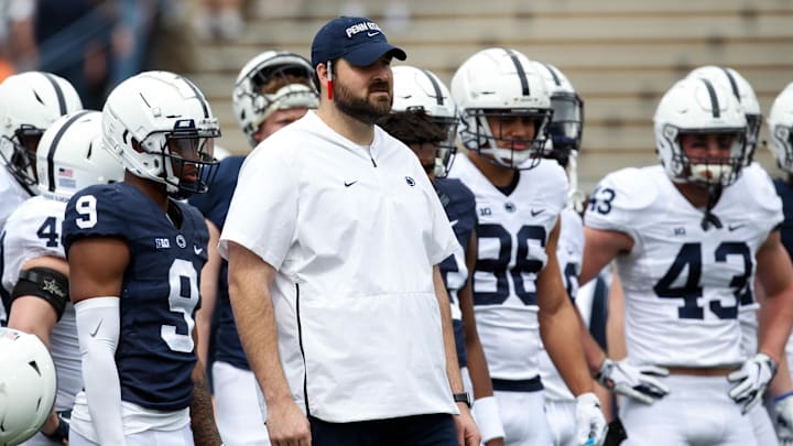 Former Penn State tight ends coach Tyler Bowen is pictured during the 2019 Blue-White Game at Beaver Stadium. Former Penn State tight ends coach Tyler Bowen is pictured during the 2019 Blue-White Game at Beaver Stadium.