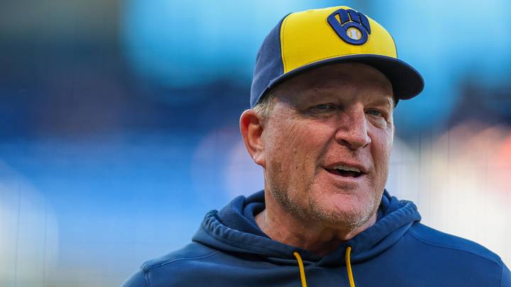 Apr 18, 2026; Miami, Florida, USA; Milwaukee Brewers manager Pat Murphy (49) looks on against the Miami Marlins during the sixth inning at loanDepot Park. Mandatory Credit: Sam Navarro-Imagn Images Apr 18, 2026; Miami, Florida, USA; Milwaukee Brewers manager Pat Murphy (49) looks on against the Miami Marlins during the sixth inning at loanDepot Park. Mandatory Credit: Sam Navarro-Imagn Images