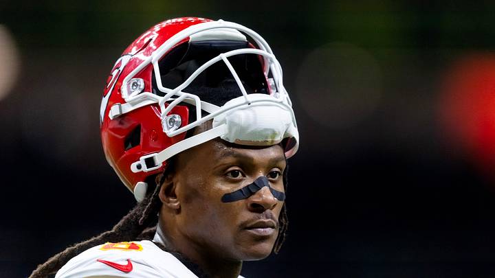 Kansas City Chiefs wide receiver DeAndre Hopkins (8) looks on