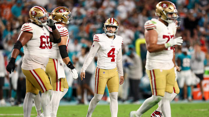 San Francisco 49ers kicker Jake Moody (4)