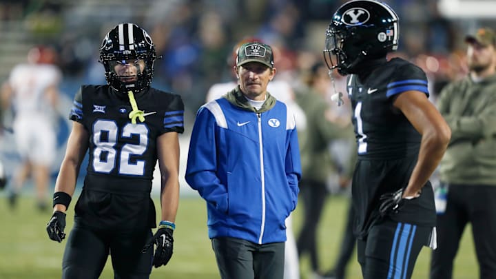 A-Rod standing on the sideline with his receivers.