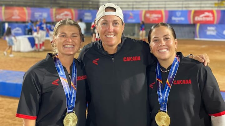Bailey Victoria, Kaleigh Rafter, and Zoe Hicks won gold for Team Canada in the Pan American Games. Bailey Victoria, Kaleigh Rafter, and Zoe Hicks won gold for Team Canada in the Pan American Games.