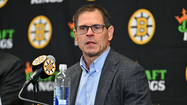 Sep 28, 2026; Boston, MA, USA; Boston Bruins general manager Don Sweeney speaks to the media during a press conference at TD Garden. Mandatory Credit: Eric Canha-Imagn Images Sep 28, 2026; Boston, MA, USA; Boston Bruins general manager Don Sweeney speaks to the media during a press conference at TD Garden. Mandatory Credit: Eric Canha-Imagn Images