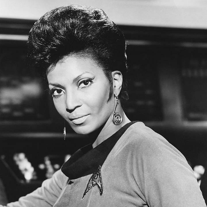 Actress Nichelle Nichols in Star Trek Uniform